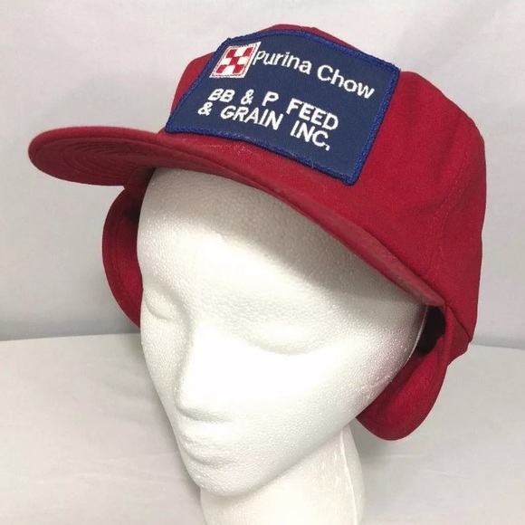 k products Other - Vintage farmer patch Hat flaps purina USA